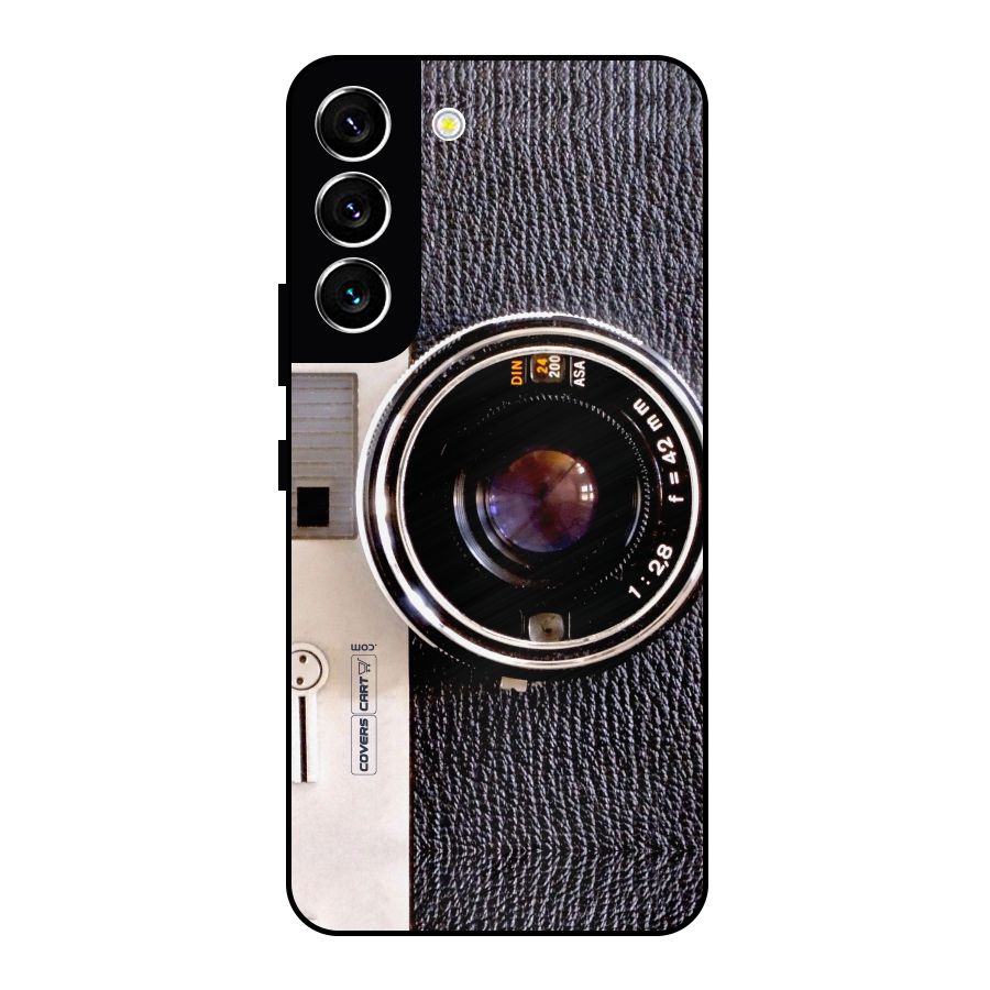 Vintage Camera Metal Back Case for Galaxy S22 5G