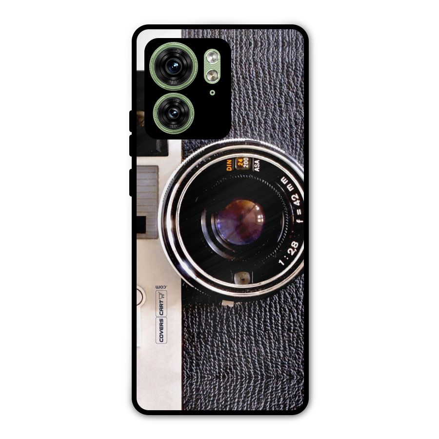 Vintage Camera Metal Back Case for Motorola Edge 40 5G