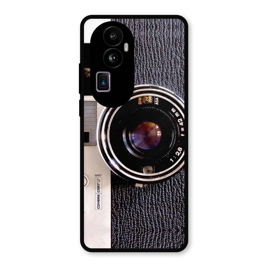 Vintage Camera Metal Back Case for Oppo Reno10 Pro Plus