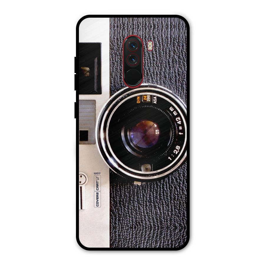 Vintage Camera Metal Back Case for Poco F1