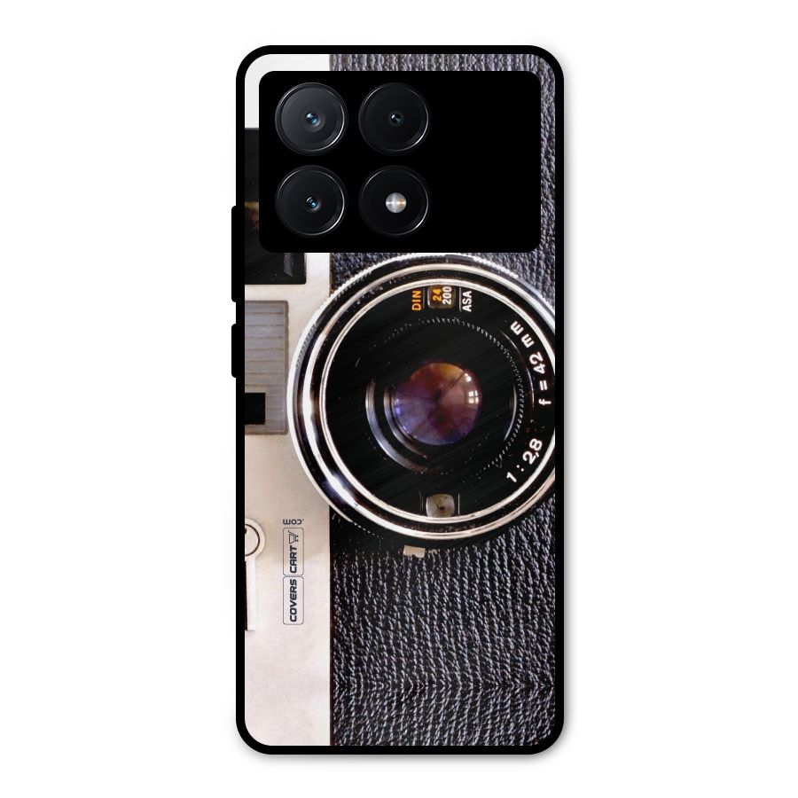 Vintage Camera Metal Back Case for Poco X6 Pro