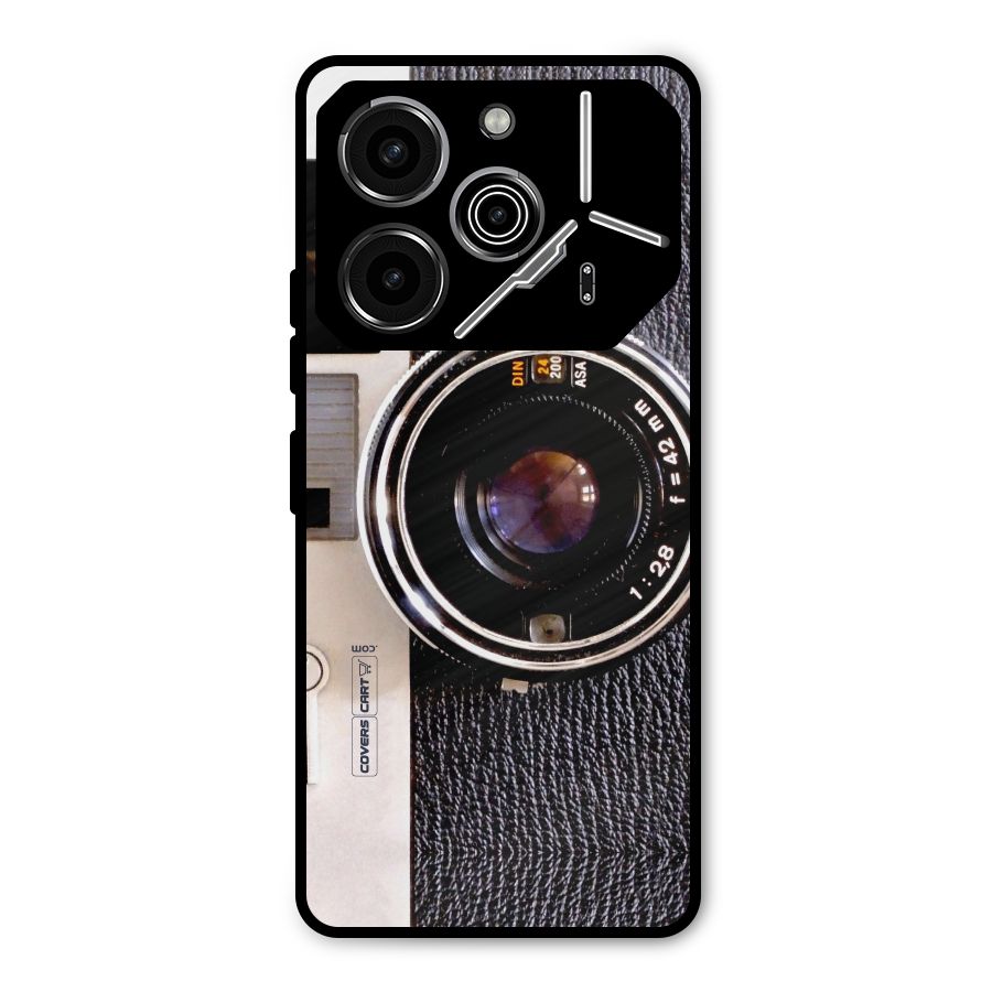 Vintage Camera Metal Back Case for Tecno Pova 6 Pro