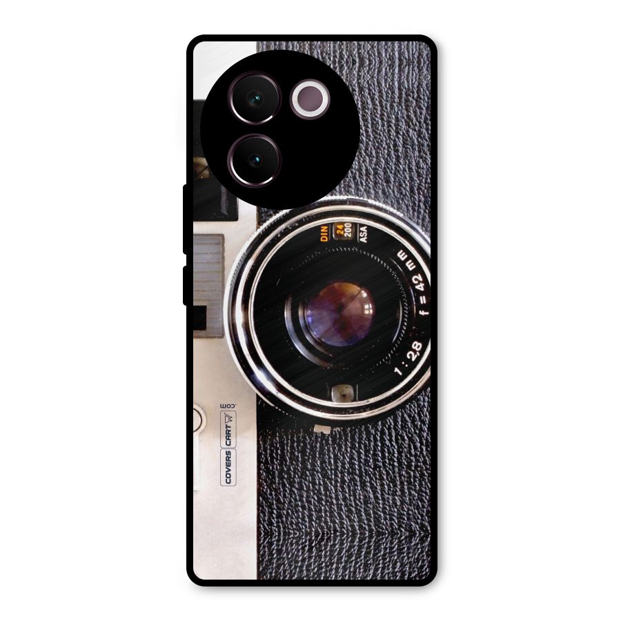 Vintage Camera Metal Back Case for Vivo V30e