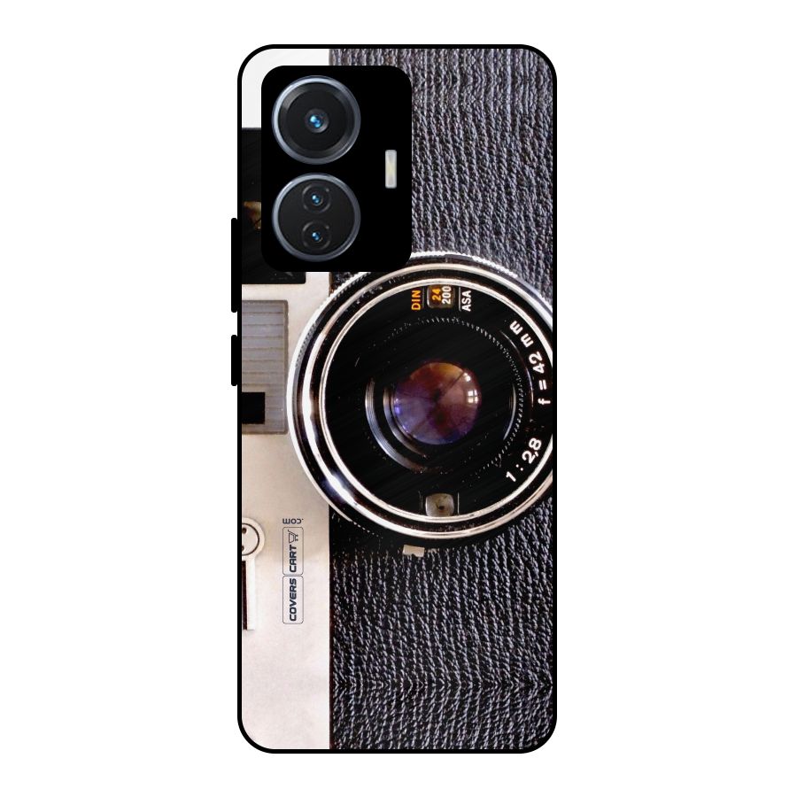 Vintage Camera Metal Back Case for iQOO Z6 44W