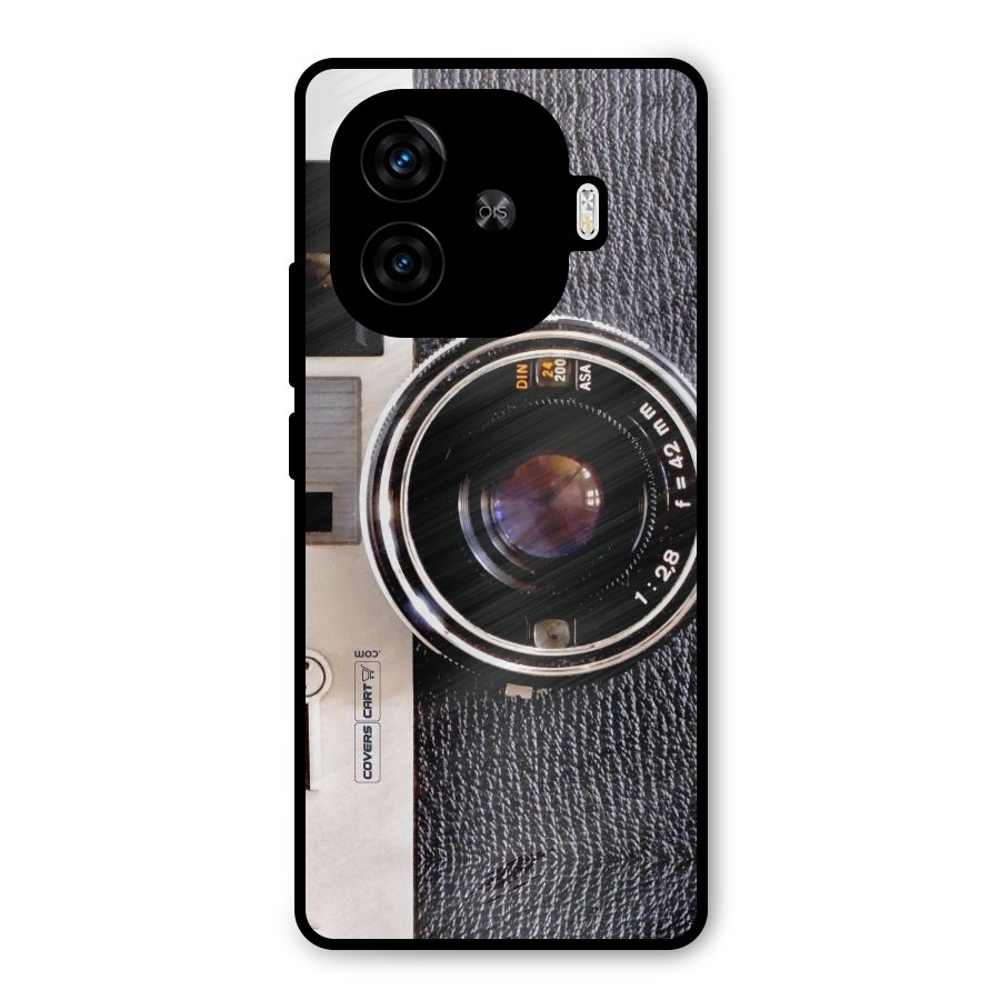 Vintage Camera Metal Back Case for iQOO Z9 Turbo