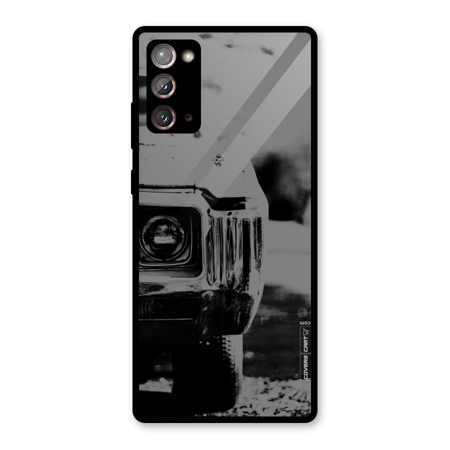 Vintage Car Black and White Glass Back Case for Galaxy Note 20