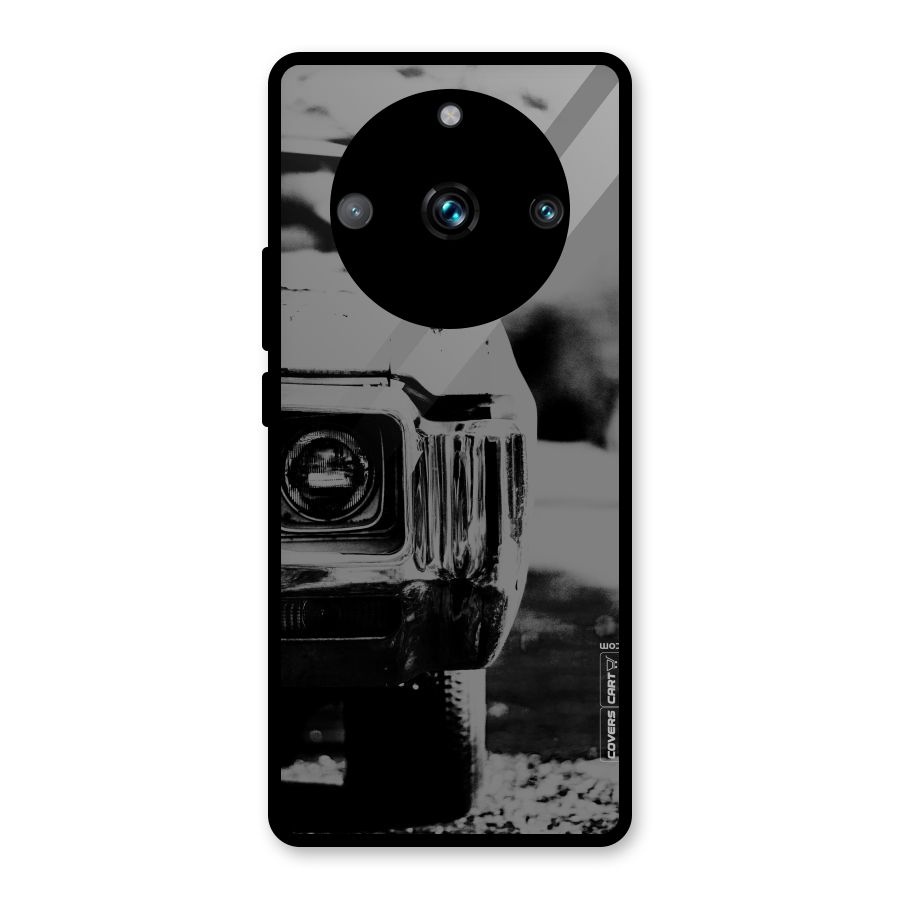 Vintage Car Black and White Glass Back Case for Realme 11 Pro Plus