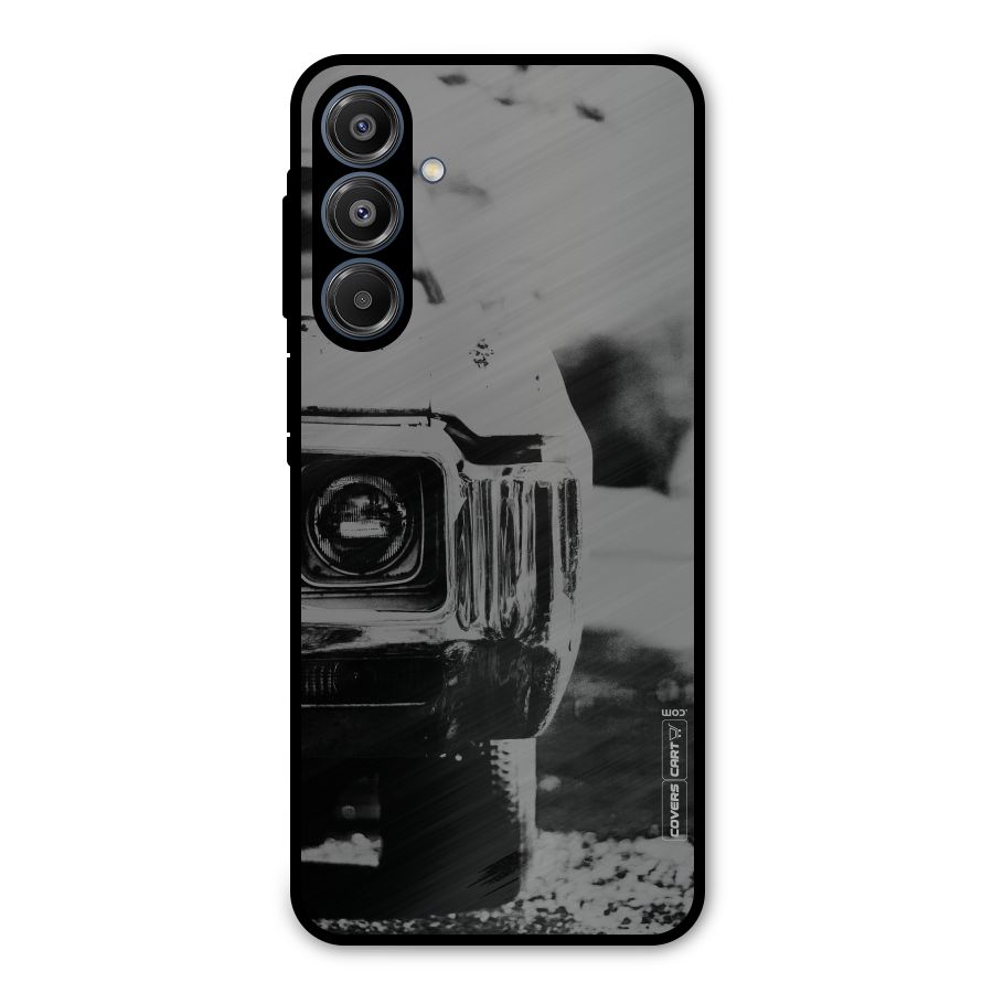 Vintage Car Black and White Metal Back Case for Galaxy A16 5G