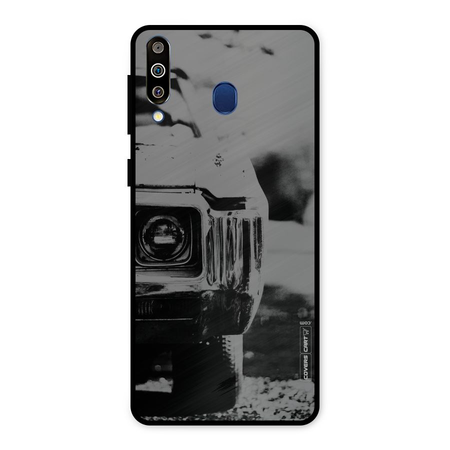 Vintage Car Black and White Metal Back Case for Galaxy M30