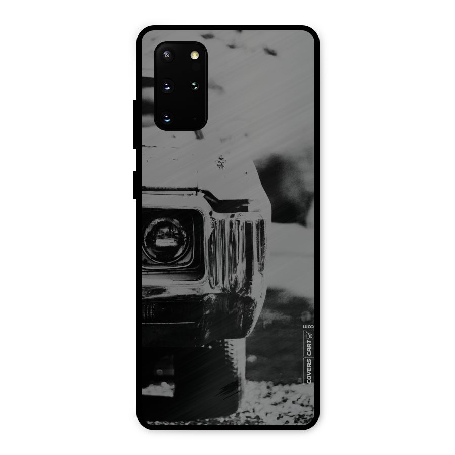 Vintage Car Black and White Metal Back Case for Galaxy S20 Plus