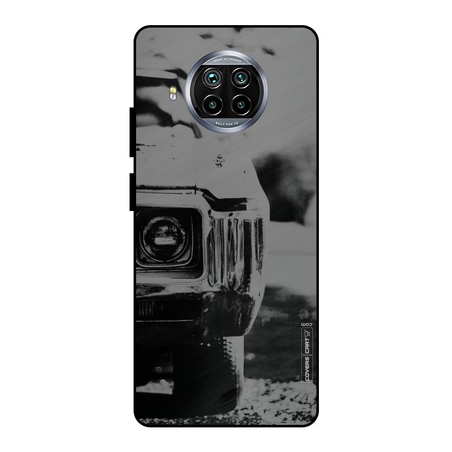 Vintage Car Black and White Metal Back Case for Mi 10i