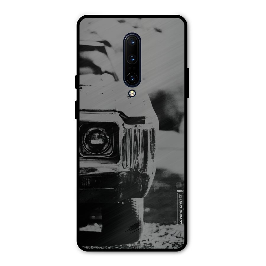 Vintage Car Black and White Metal Back Case for OnePlus 7 Pro