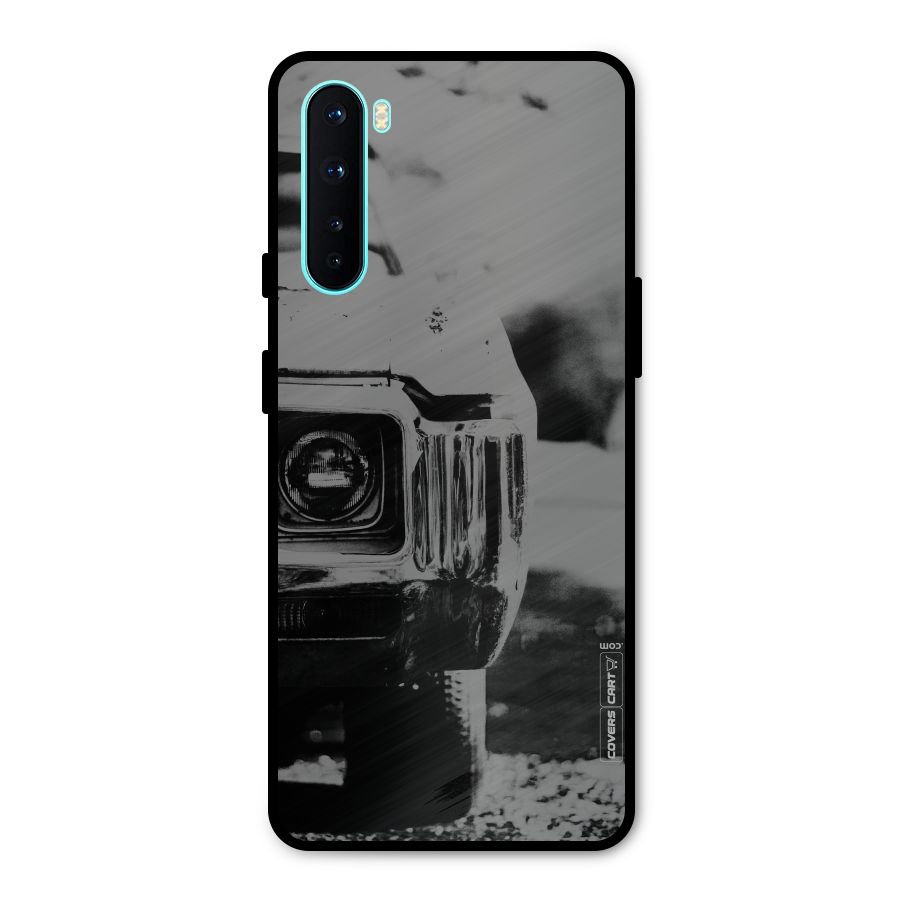 Vintage Car Black and White Metal Back Case for OnePlus Nord