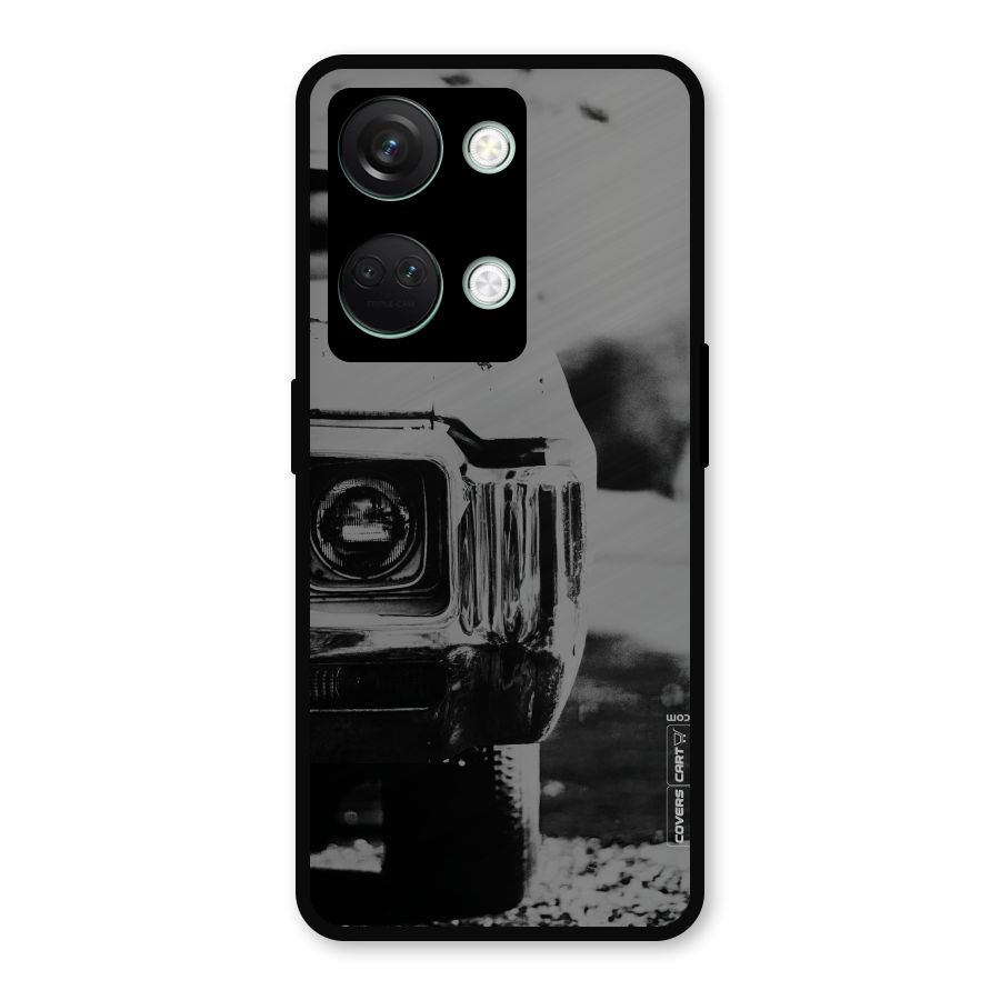 Vintage Car Black and White Metal Back Case for OnePlus Nord 3