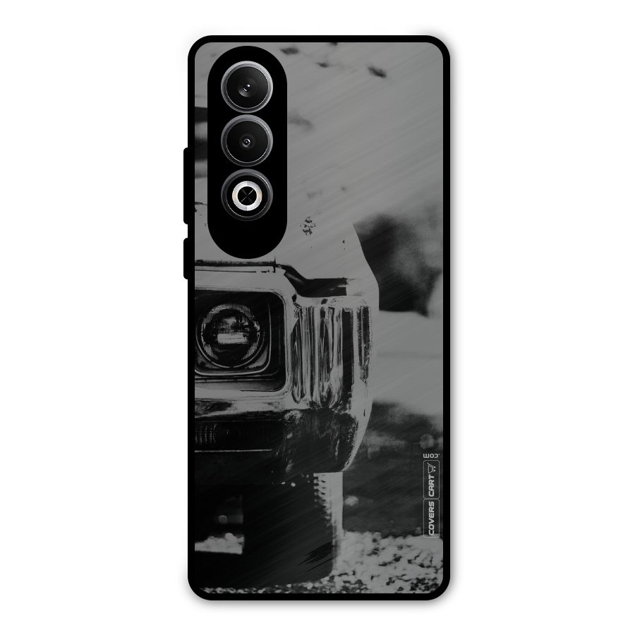 Vintage Car Black and White Metal Back Case for OnePlus Nord CE4
