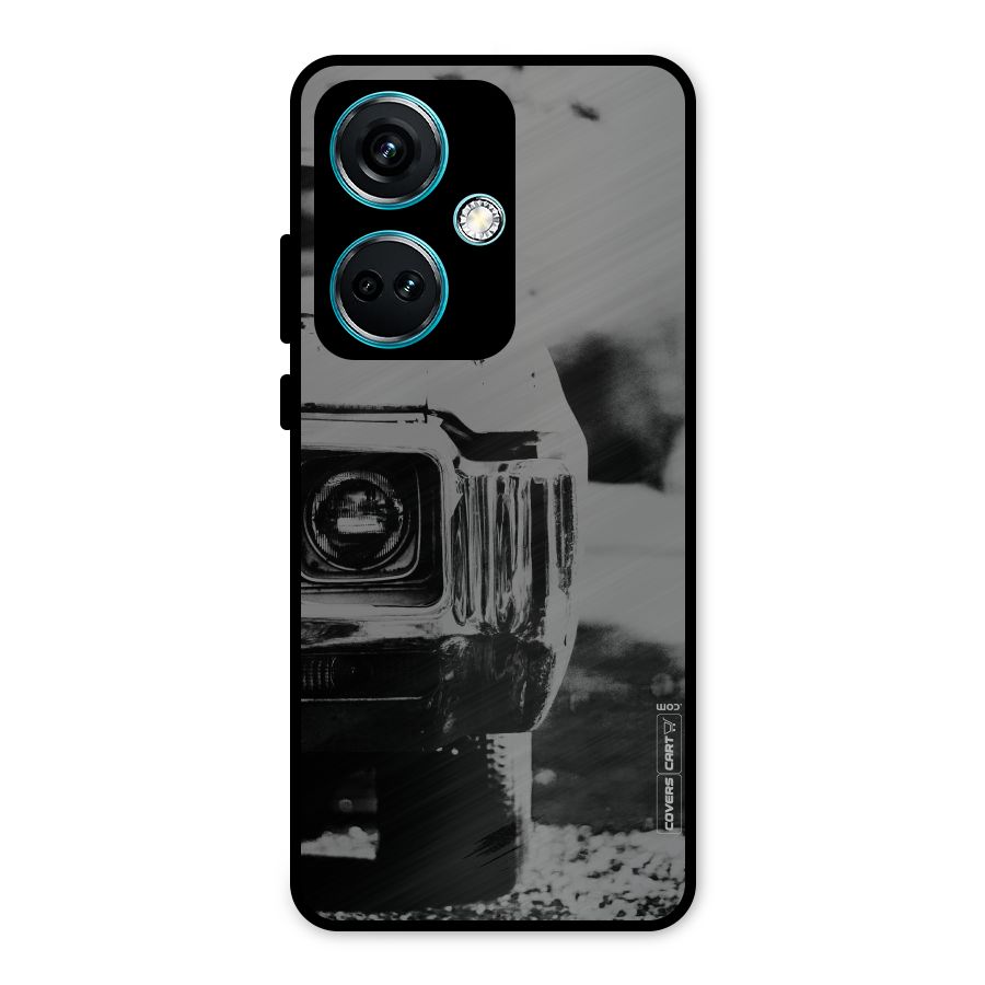 Vintage Car Black and White Metal Back Case for OnePlus Nord CE 3 5G