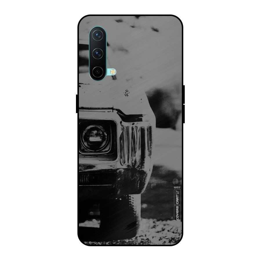 Vintage Car Black and White Metal Back Case for OnePlus Nord CE 5G