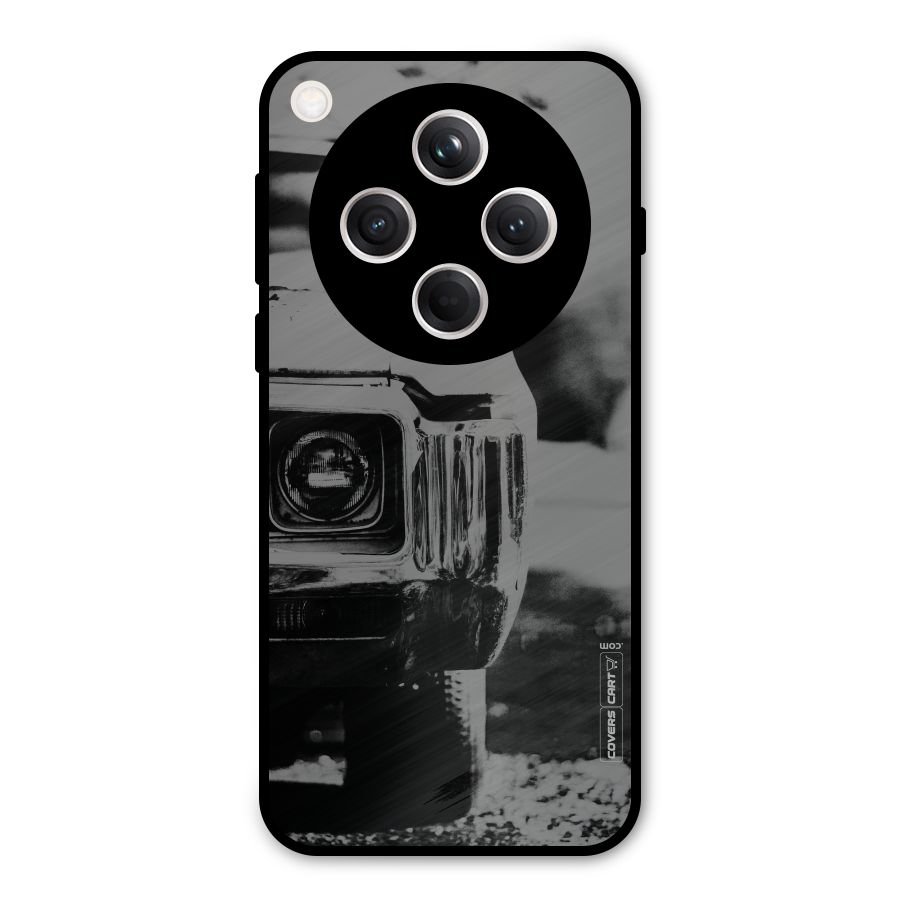 Vintage Car Black and White Metal Back Case for Oppo Find X8