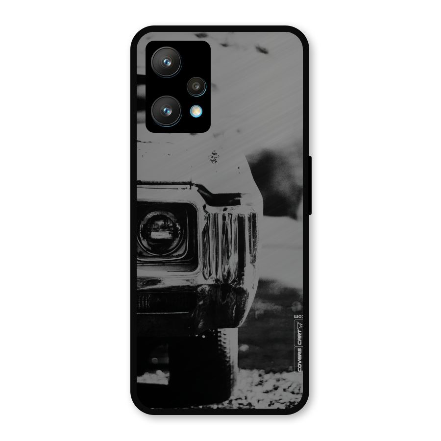 Vintage Car Black and White Metal Back Case for Realme Narzo 50 Pro