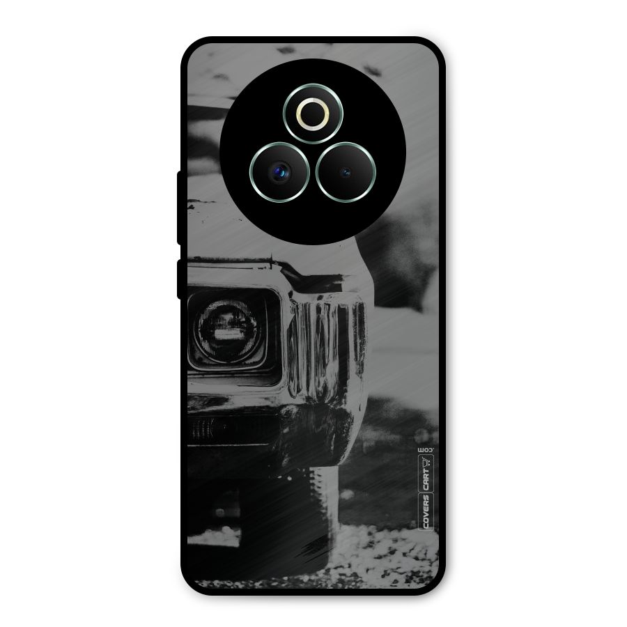 Vintage Car Black and White Metal Back Case for Realme P3 Pro