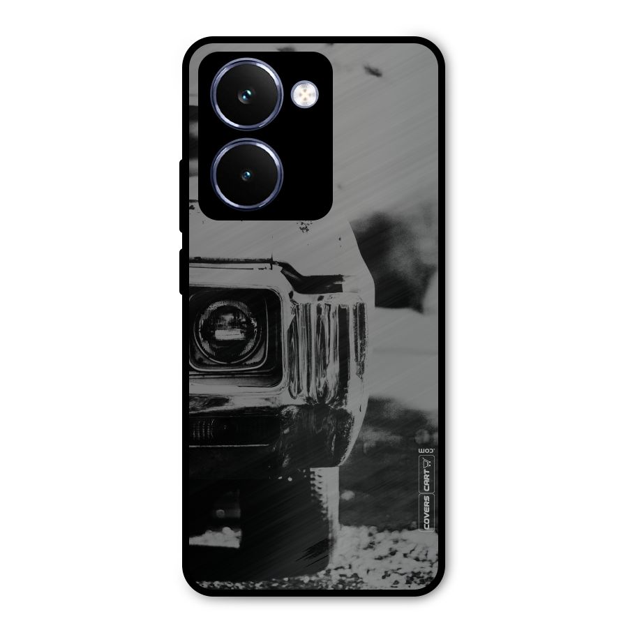 Vintage Car Black and White Metal Back Case for Realme P3 Ultra