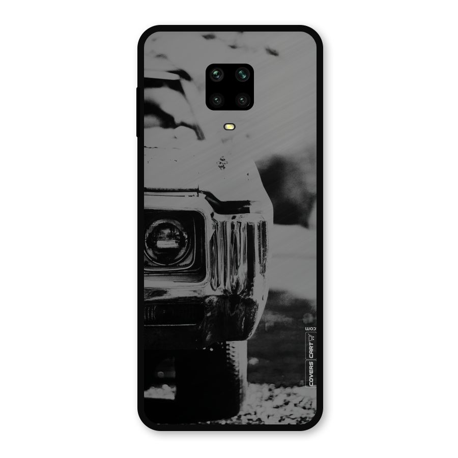 Vintage Car Black and White Metal Back Case for Redmi Note 9 Pro Max