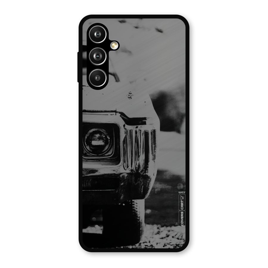 Vintage Car Black and White Metal Back Case for Samsung Galaxy M54