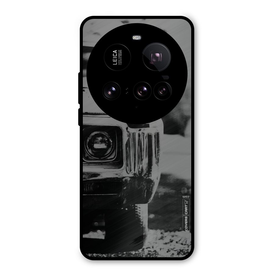 Vintage Car Black and White Metal Back Case for Xiaomi 15 Ultra
