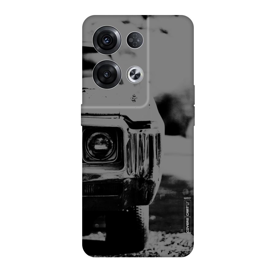 Vintage Car Black and White Original Polycarbonate Back Case for Oppo Reno8 Pro 5G