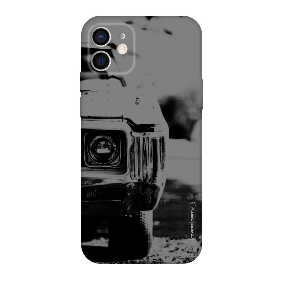 Vintage Car Black and White Original Polycarbonate Back Case for iPhone 12
