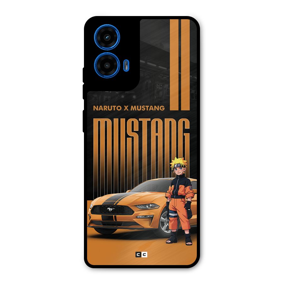 Vintage Car Boy Metal Back Case for Moto G45