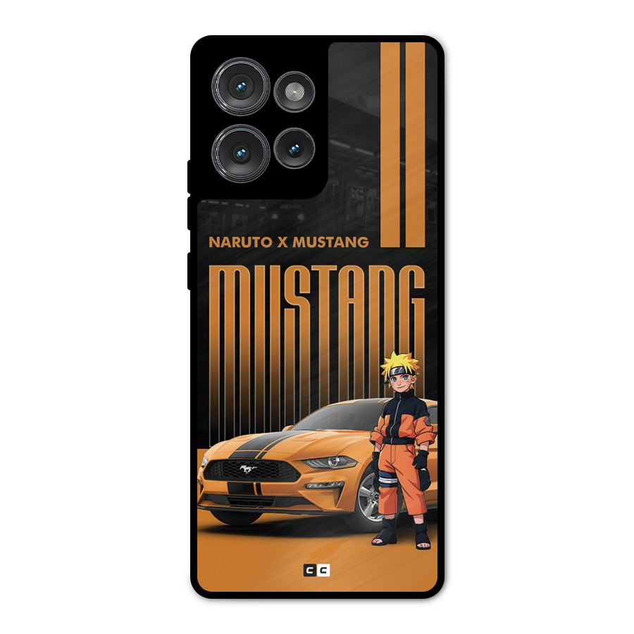 Vintage Car Boy Metal Back Case for Motorola Edge 50