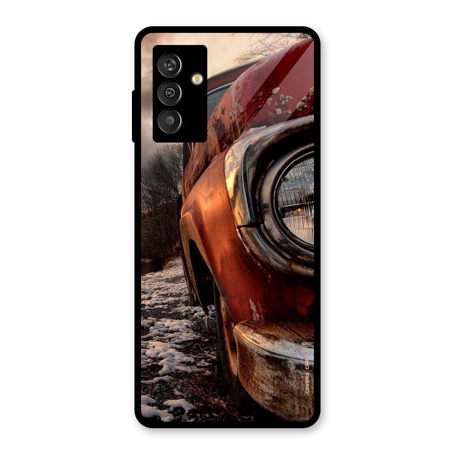 Vintage Car Headlight Glass Back Case for Galaxy M13