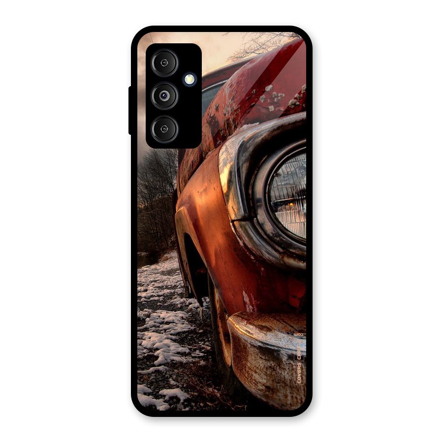 Vintage Car Headlight Glass Back Case for Galaxy M14 5G