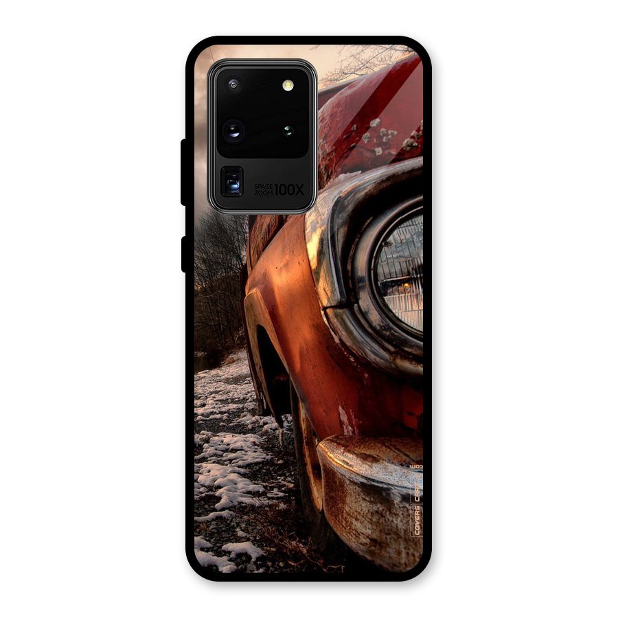 Vintage Car Headlight Glass Back Case for Galaxy S20 Ultra