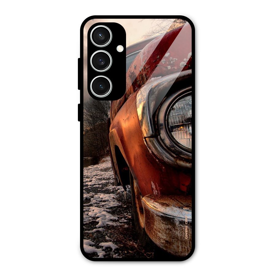 Vintage Car Headlight Glass Back Case for Galaxy S23 FE
