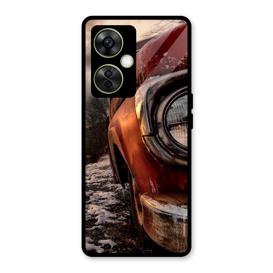 Vintage Car Headlight Glass Back Case for OnePlus Nord CE 3 Lite