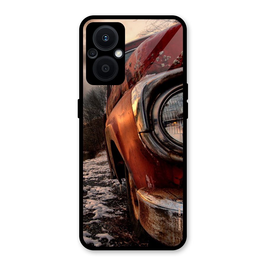 Vintage Car Headlight Glass Back Case for Oppo F21s Pro 5G