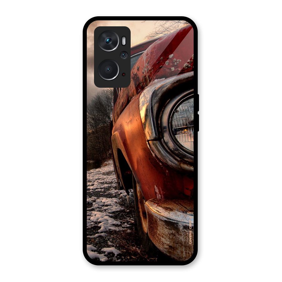 Vintage Car Headlight Glass Back Case for Oppo K10 4G