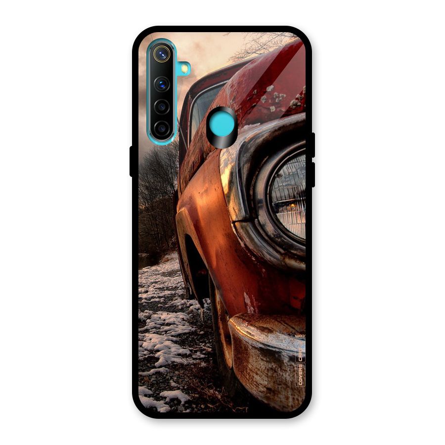 Vintage Car Headlight Glass Back Case for Realme Narzo 10