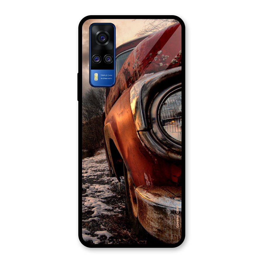 Vintage Car Headlight Glass Back Case for Vivo Y31