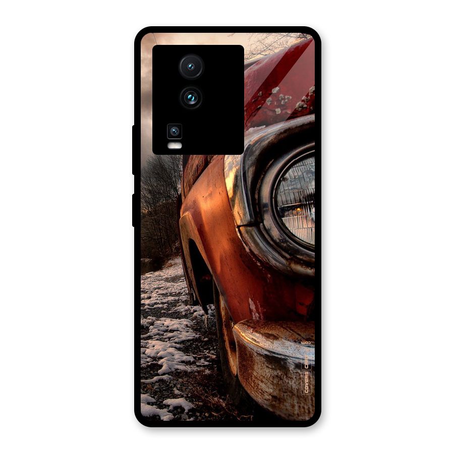Vintage Car Headlight Glass Back Case for Vivo iQOO Neo 7 Pro