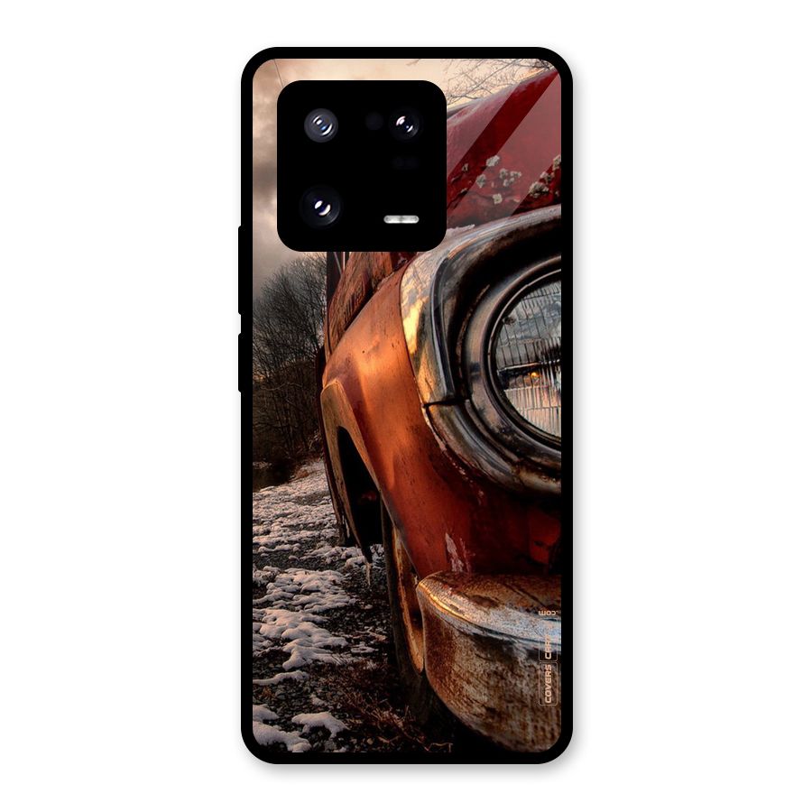 Vintage Car Headlight Glass Back Case for Xiaomi 13 Pro