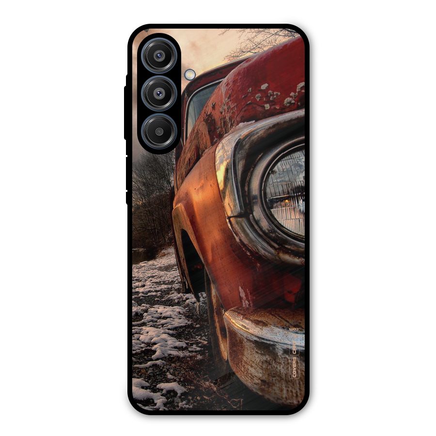 Vintage Car Headlight Metal Back Case for Galaxy A16 5G