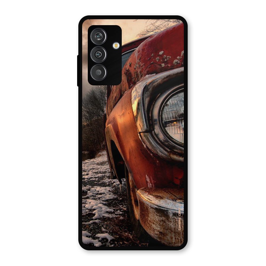 Vintage Car Headlight Metal Back Case for Galaxy M13