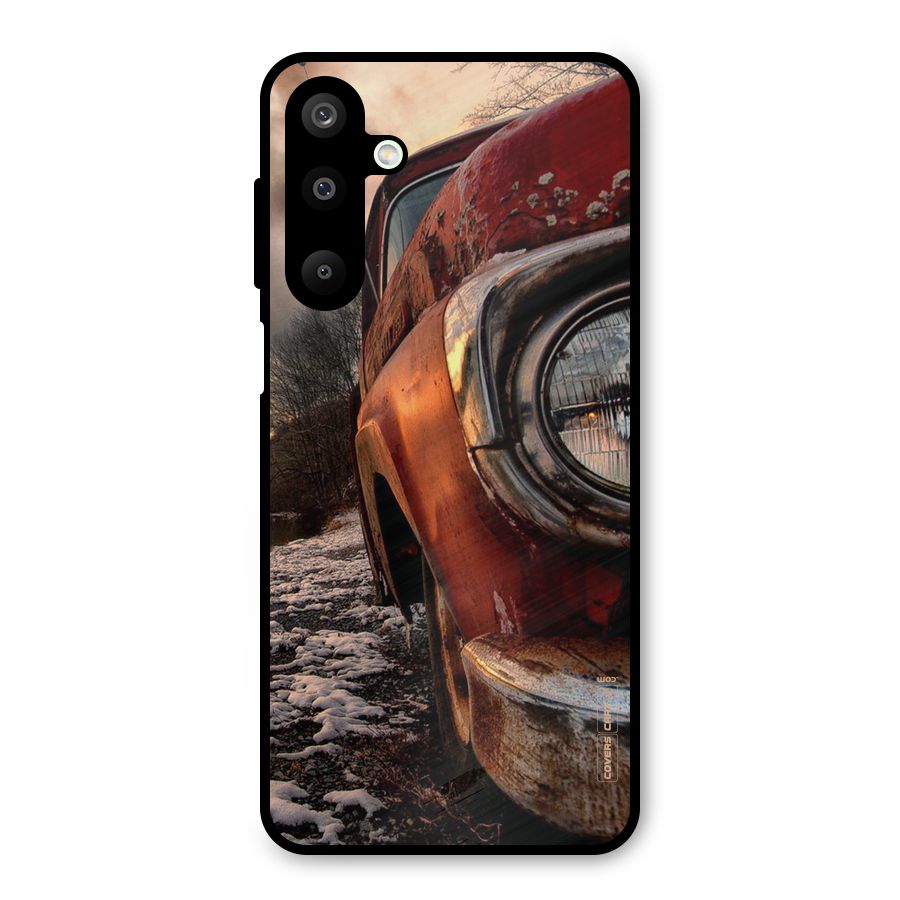 Vintage Car Headlight Metal Back Case for Galaxy M16