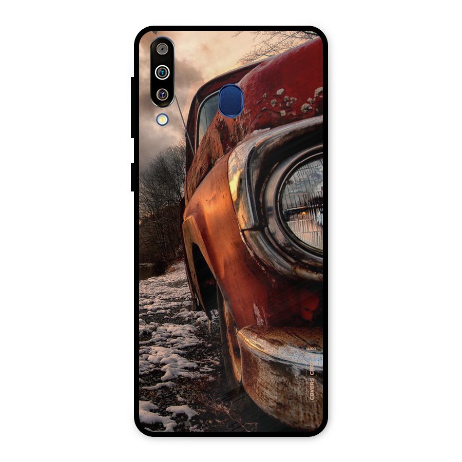 Vintage Car Headlight Metal Back Case for Galaxy M30