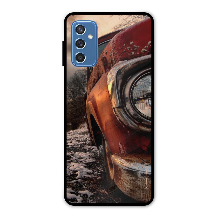 Vintage Car Headlight Metal Back Case for Galaxy M52 5G