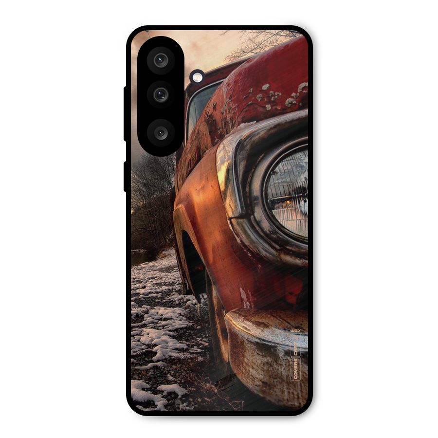 Vintage Car Headlight Metal Back Case for Galaxy M56
