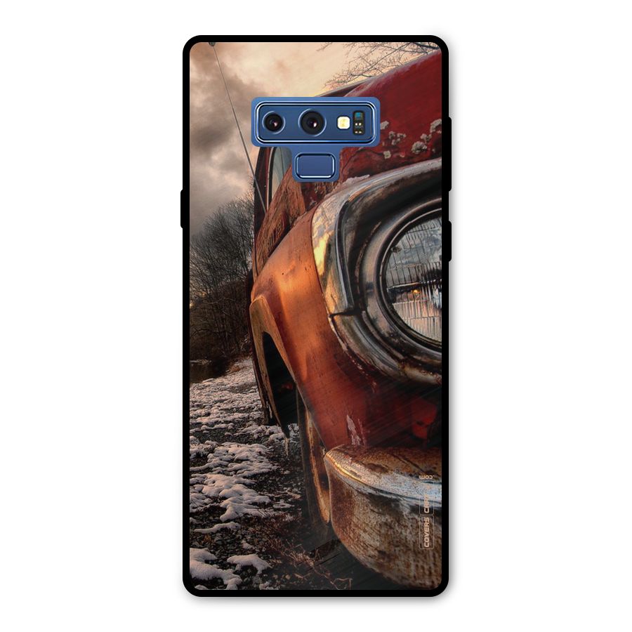Vintage Car Headlight Metal Back Case for Galaxy Note 9